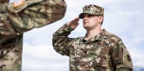 Soldiers saluting